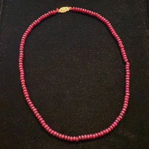 Ruby Bead Necklace